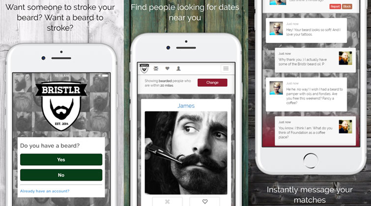 Bristlr, un appli ciblée pour les barbus et celles qui les aiment