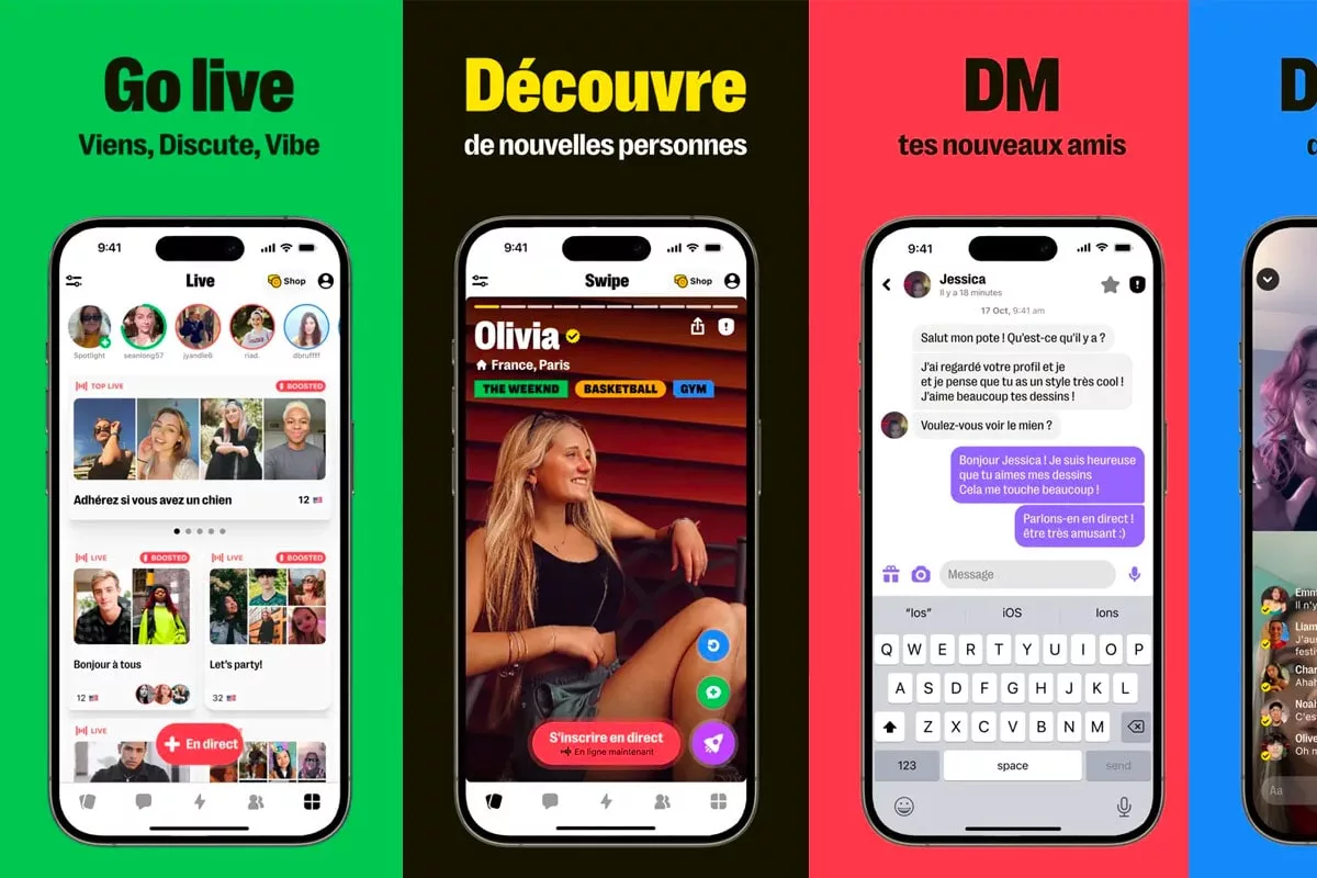 Publicité pour application de mise en relation.